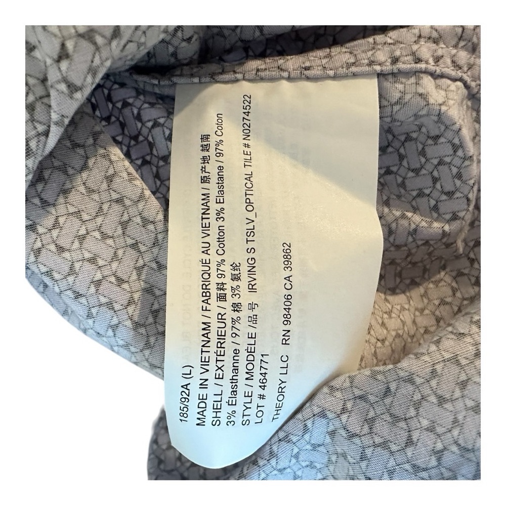 Theory Men's Geometric Pattern Button Down Shirt … - image 5